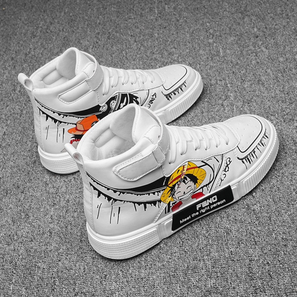 One Piece Monkey D. Luffy Portgas D. Ace Hightop Sneakers